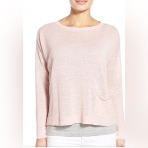 Eileen Fisher Organic Linen Bateau sweater/shirt top